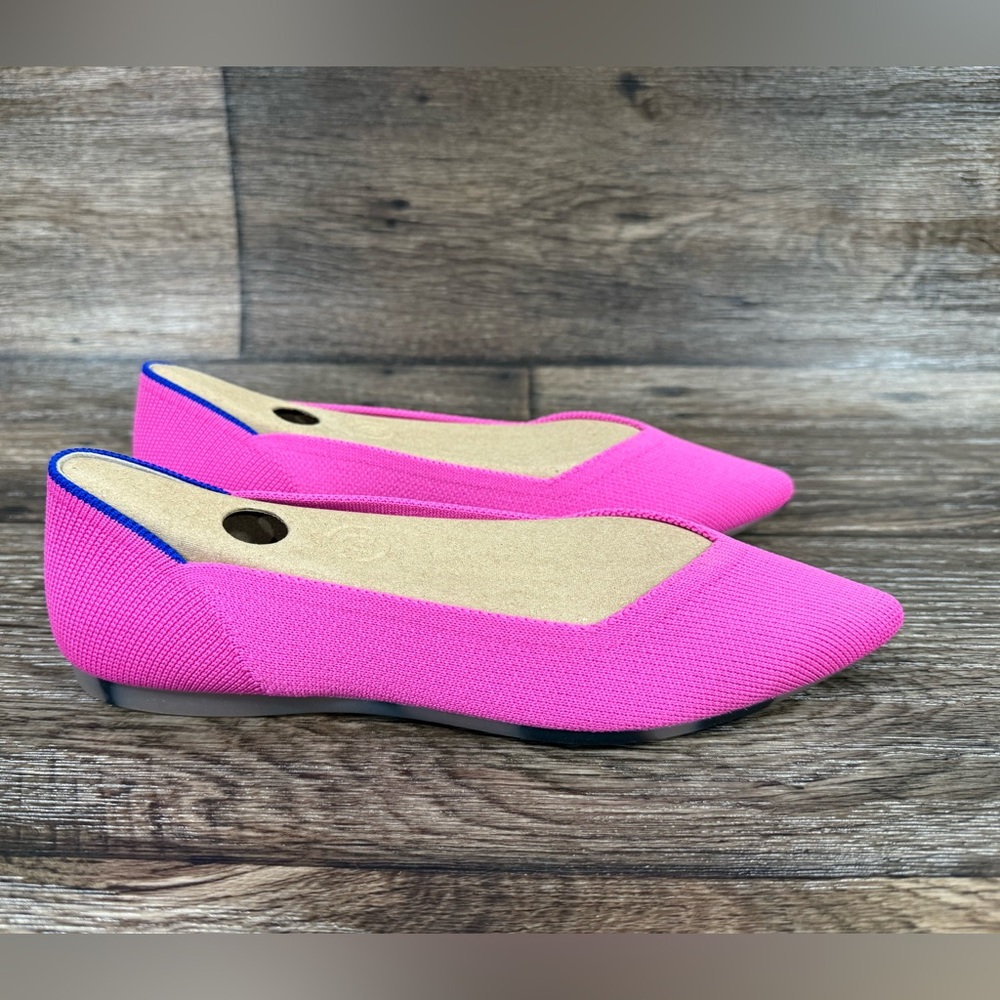 Rothy's Pointy Toe Flat DRAGON FRUIT NEW SZ 7.5 - Picture 6 of 12